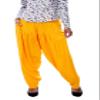 ladyline Womens Plain Yellow Rayon Salwar Pants with Pocket & Elastic Waist Closure Indian Yoga Kurti Pants view 1