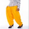 ladyline Womens Plain Yellow Rayon Salwar Pants with Pocket & Elastic Waist Closure Indian Yoga Kurti Pants view 2