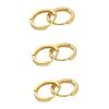 3 Pairs 18k Yellow Gold Plated Huggie Hoop 10mm Sleeper Earrings Non-allergenic, Dimension: 10mm(H) x 10mm(W), Yellow Gold, No Stone view 1