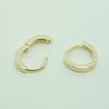 3 Pairs 18k Yellow Gold Plated Huggie Hoop 10mm Sleeper Earrings Non-allergenic, Dimension: 10mm(H) x 10mm(W), Yellow Gold, No Stone view 2