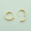 3 Pairs 18k Yellow Gold Plated Huggie Hoop 10mm Sleeper Earrings Non-allergenic, Dimension: 10mm(H) x 10mm(W), Yellow Gold, No Stone view 3