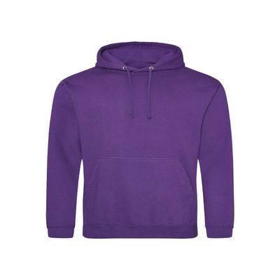 Just Hoods By AWDis Men's 80/20 Midweight College Hooded Sweatshirt XL PURPLE