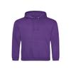 Just Hoods By AWDis Men's 80/20 Midweight College Hooded Sweatshirt XL PURPLE view 1