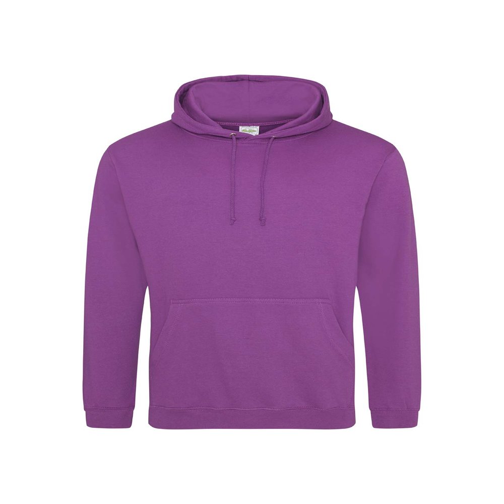 Men's 80/20 Midweight College Hooded Sweatshirt L MAGENTA MAGIC