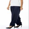 Womens Plain Navy Blue Rayon Salwar Pants with Pocket & Elastic Waist Closure Indian Yoga Kurti Pants view 2
