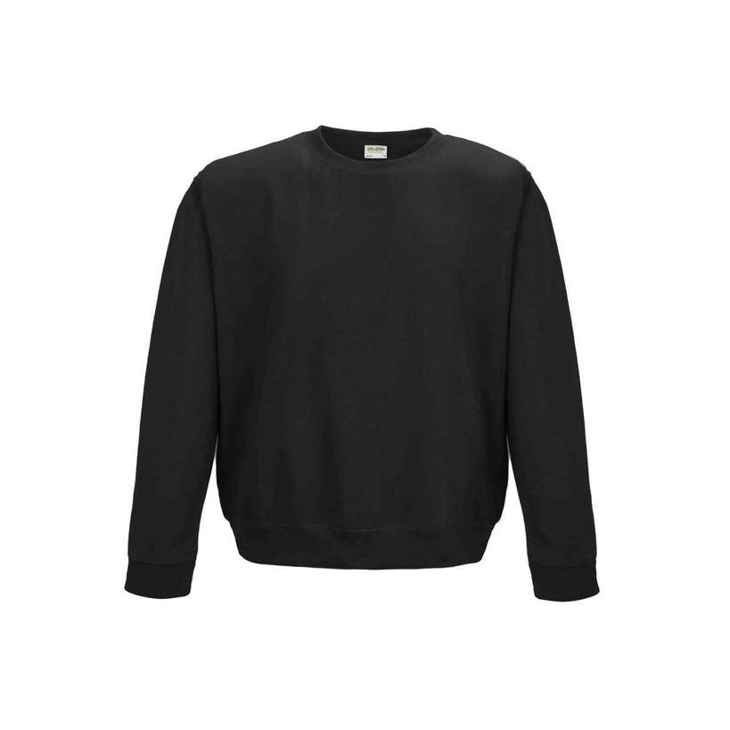 Just Hoods By AWDis 0/20 Midweight College Crewneck Sweatshirt 4XL JET BLACK