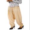 Womens Plain Beige Rayon Salwar Pants with Pocket & Elastic Waist Closure Indian Yoga Kurti Pants view 2