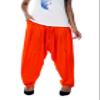 ladyline Womens Plain Orange Rayon Salwar Pants with Pocket & Elastic Waist Closure Indian Yoga Kurti Pants view 1