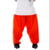 ladyline Womens Plain Orange Rayon Salwar Pants with Pocket & Elastic Waist Closure Indian Yoga Kurti Pants view 3