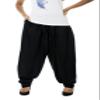Womens Plain Black Rayon Salwar Pants with Pocket & Elastic Waist Closure Indian Yoga Kurti Pants view 1