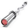 Synergee Commercial EZ Curl Olympic Bar Chrome with Powder Coated Brass Bushings Excellent for Bicep Curls and Triceps Extensions view 1