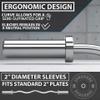 Synergee Commercial EZ Curl Olympic Bar Chrome with Powder Coated Brass Bushings Excellent for Bicep Curls and Triceps Extensions view 3