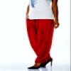 ladyline Womens Plain Dark Red Rayon Salwar Pants with Pocket & Elastic Waist Closure Indian Yoga Kurti Pants view 2