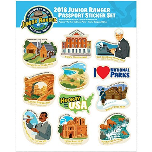 Passport to Your National Parks 2018 Junior Ranger Passport Sticker Set