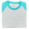ILTEX Plain Raglan Lightweight Cotton and Polyester T-Shirt 3/4 Sleeves Athletic Baseball Jersey Unisex Multi Function Sports, Outdoors and Gym (Gray/Tiffany, Large) view 2