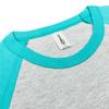 ILTEX Plain Raglan Lightweight Cotton and Polyester T-Shirt 3/4 Sleeves Athletic Baseball Jersey Unisex Multi Function Sports, Outdoors and Gym (Gray/Tiffany, Large) view 3