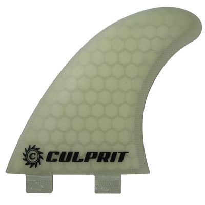 Culprit Surf Honeycomb RTM FCS M3 Style Thruster Surfboard Fins - White - C2
