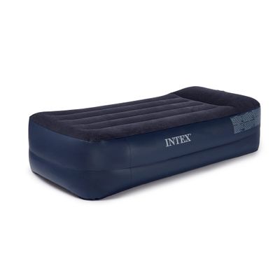 Intex Dura-Beam Standard Series Pillow Rest Raised Airbed with Internal Pump, Twin