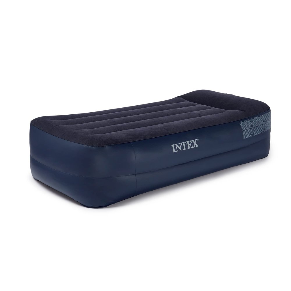 Intex Dura-Beam Standard Series Pillow Rest Raised Airbed with Internal Pump, Twin