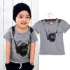 Baby Tees for 1-5 Years Old,Cute Toddler Boys Girls Kids Camera Short Sleeve Tops T Shirt (Gray, 5-6 Years Old) view 2