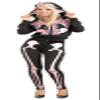Charades Womens Skeleton Leggings Costume Bottoms, Black/White, Small-Medium US view 2