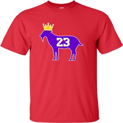Go All Out Medium Red Adult Goat James G.O.A.T. King T-Shirt