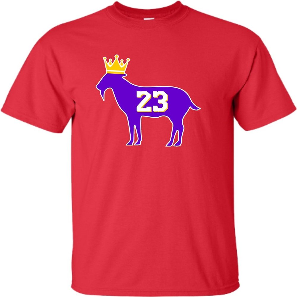 Go All Out Medium Red Adult Goat James G.O.A.T. King T-Shirt
