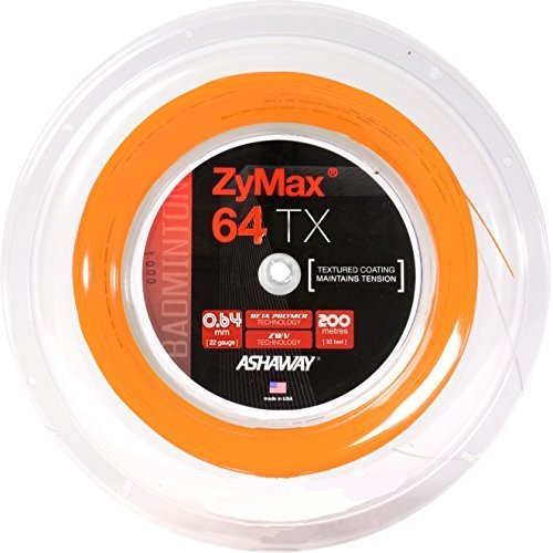 ASHAWAY ZyMax 64 TX 0.64mm Badminton 200M Reel (Orange)