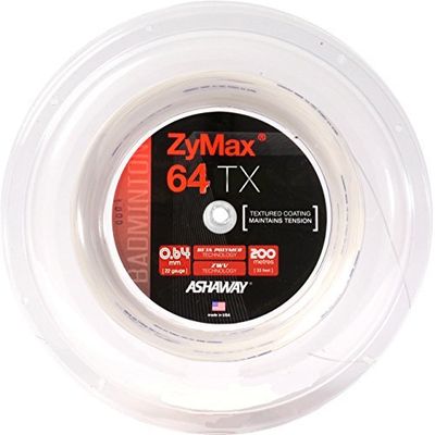 ASHAWAY ZyMax 64 TX 0.64mm Badminton 200M Reel (White)