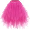 WOWBRIDAL Vintage 1950s Short Tulle Petticoat Ballet Bubble Tutu (Hot Pink, Large/X-Large) view 1