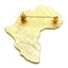 NYFASHION101 Pan Africa Continent Charm Brooch Pin and Stud Earrings Set in Gold-Tone, Pan Africa view 4