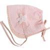 Baby Girl Toddlers Breathable Lacy Bonnet Eyelet Cotton Adjustable Sun Protection Hat Pink view 3