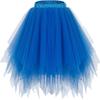 WOWBRIDAL Vintage 1950s Short Tulle Petticoat Ballet Bubble Tutu (Royal Blue, Small/Medium) view 1