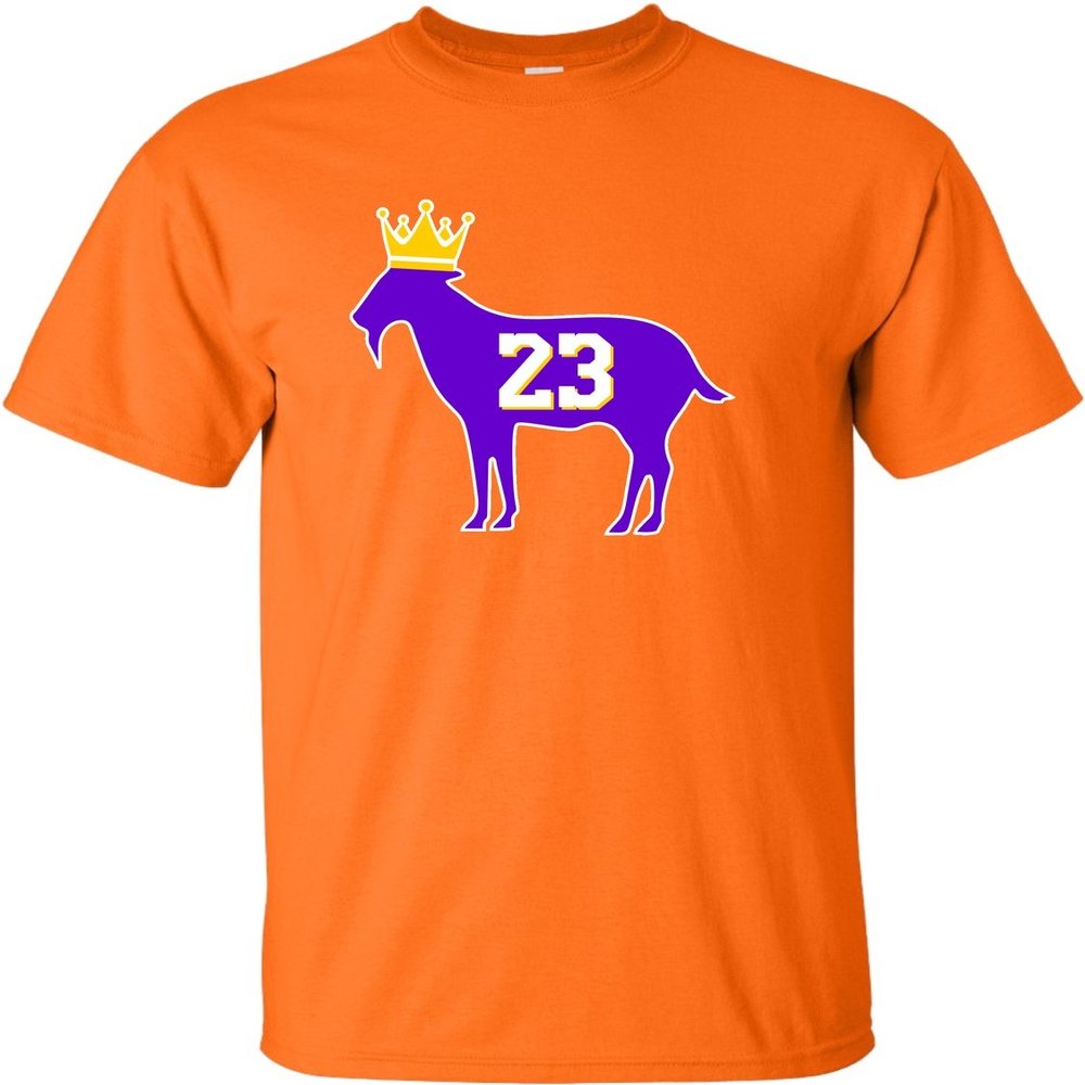 Go All Out Large Orange Adult Goat James G.O.A.T. King T-Shirt