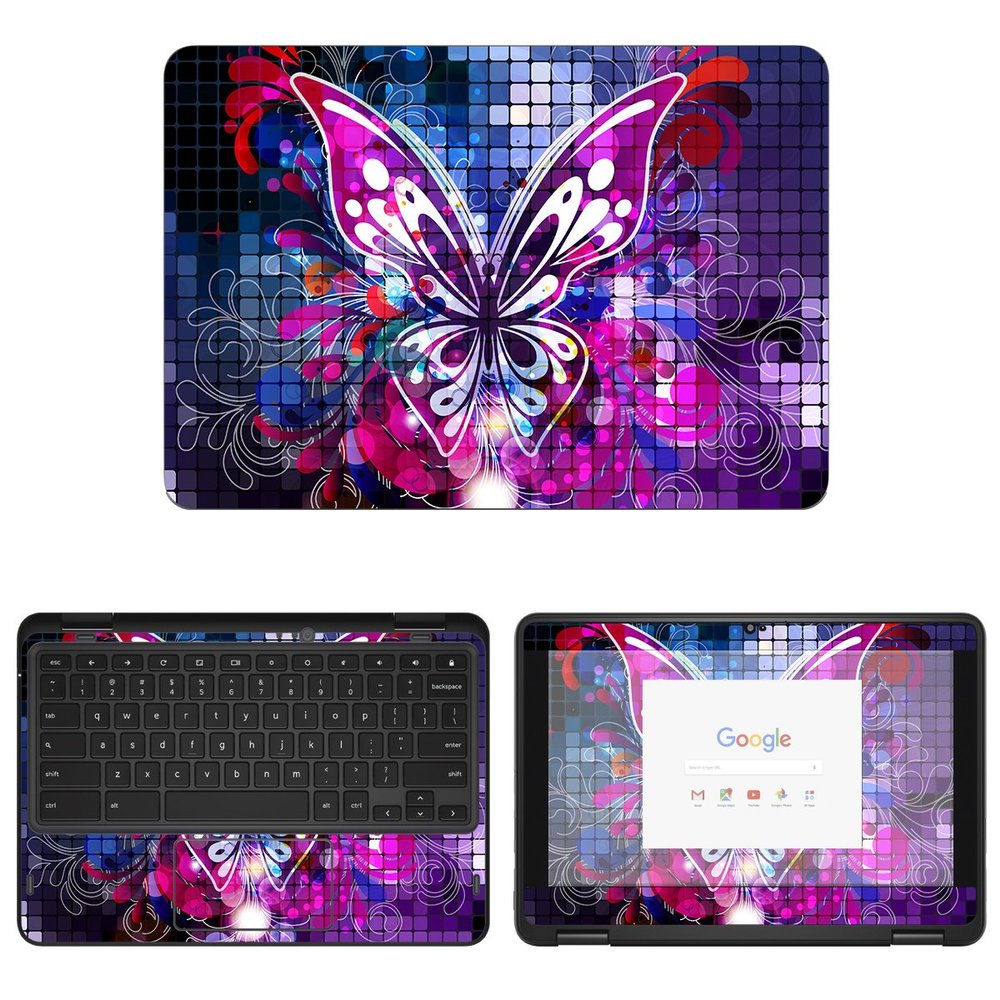 Decalrus - Protective Decal Butterfly Skin Sticker for Dell ChromeBook 5190 (11.6" Screen) case Cover wrap DEchrmbk11_5190-122
