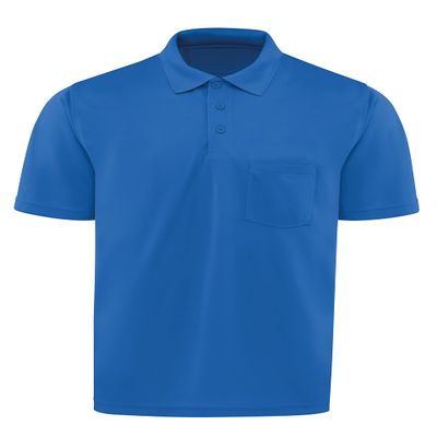 Red Kap Men's Short Sleeve Knit Performance Polo, Royal Blue, Medium