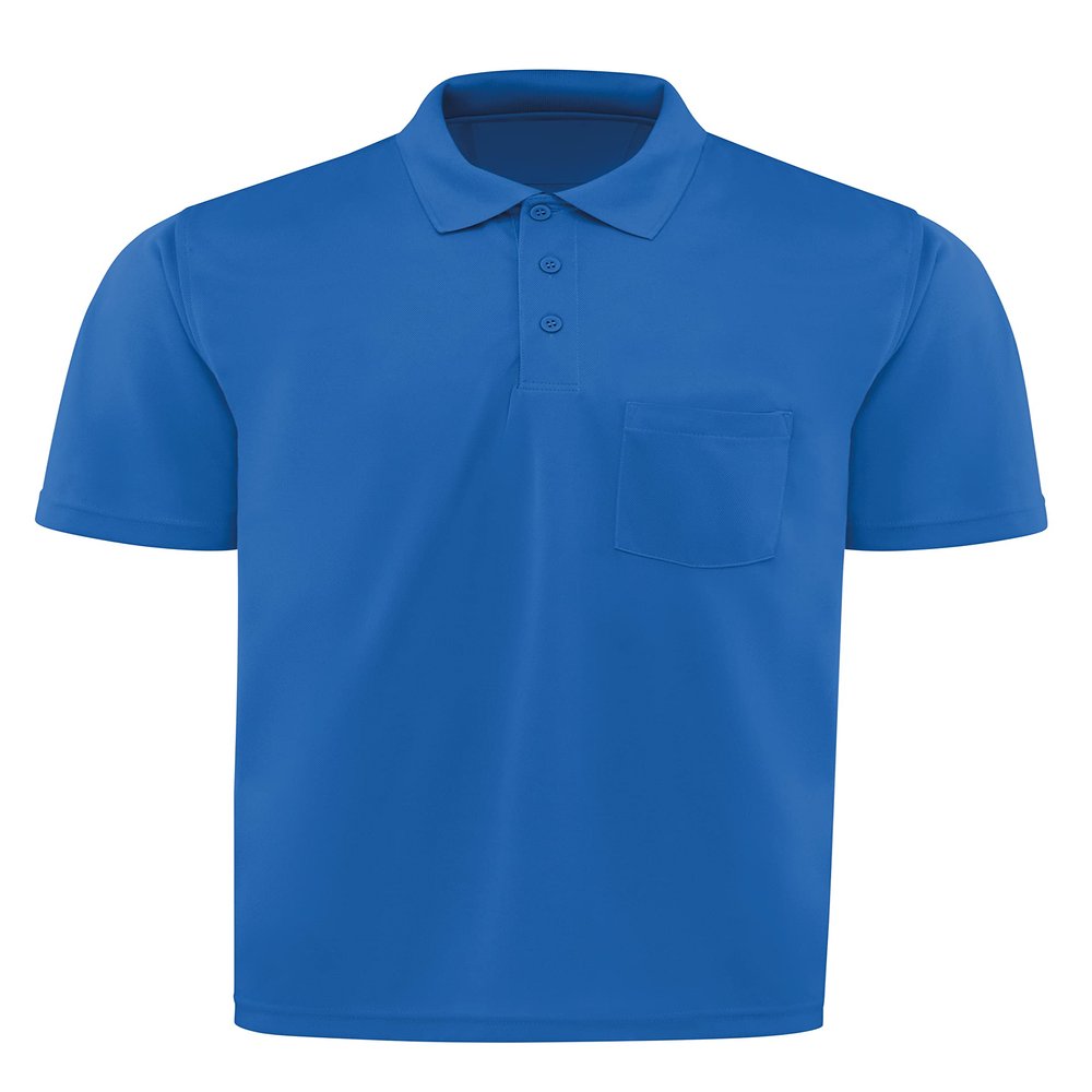 Red Kap Men's Short Sleeve Knit Performance Polo, Royal Blue, Medium