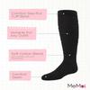 MeMoi Cotton Blend Knee High Girls Uniform Socks Black 8-9 view 4