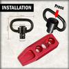 Alloy Red Tactical KeyMod Modular Direct Attachment Quick Detach QD Sling Swivel Mount Kit-Push Button view 4