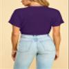 LL WSK1785 Womens Short Sleeve Cropped Bolero Shrug Open Cardigan XL Dark_Purple view 3