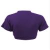 LL WSK1785 Womens Short Sleeve Cropped Bolero Shrug Open Cardigan XL Dark_Purple view 4
