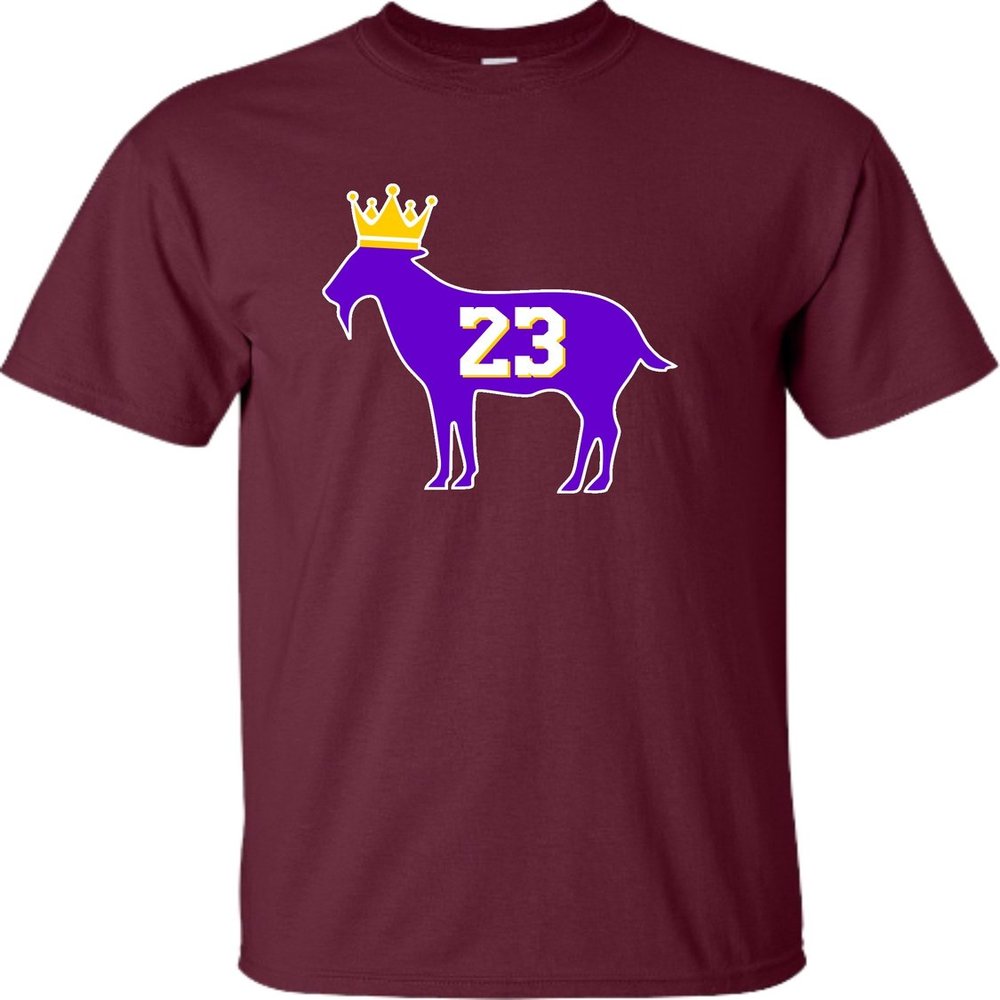 Go All Out YM 10-12 Maroon Youth Goat James G.O.A.T. King T-Shirt
