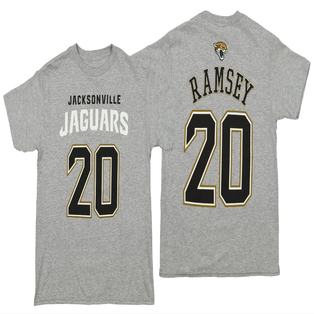 Outerstuff NFL Youth Boys (8-20) Mainliner Short Sleeve Tee, Jacksonville Jaguars Jalen Ramsey, Large (14-16)