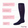 MeMoi Cotton Blend Knee High Girls Uniform Socks Navy 8-9 view 3