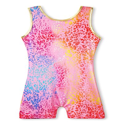 HOZIY Girls Gymnastics Leotards for Girls Kids 3t 4t 3-4 Years Old Pink Leopard Print