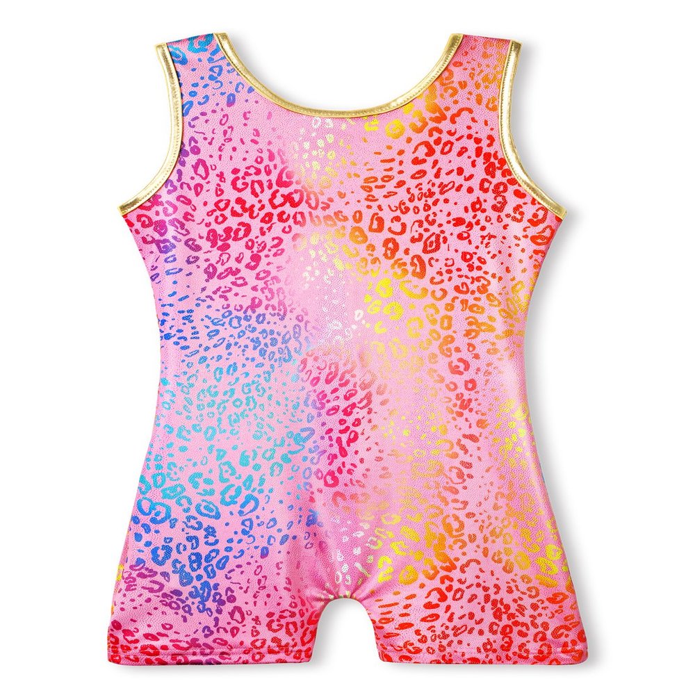 HOZIY Girls Gymnastics Leotards for Girls Kids 3t 4t 3-4 Years Old Pink Leopard Print