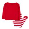 Leveret Kids & Toddler Boys Pajamas Christmas 2 Piece Pjs Set 100% Cotton (Size 14 Years, Red Top & Striped) view 1