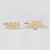 Stan-Deed Vintage Jewelry Exquisite Feather Earrings for Women Beautiful Tree Simple Leave Earrings Ear Clip (Gold) view 2