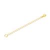 1pc Adabele Real Yellow Gold Plated Sterling Silver Chain Extender Clasp Removable Adjustable 6 inch Cable Chain Extension for Necklace Bracelet Anklet Jewelry Making SS304-6 view 2