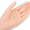1pc Adabele Real Yellow Gold Plated Sterling Silver Chain Extender Clasp Removable Adjustable 6 inch Cable Chain Extension for Necklace Bracelet Anklet Jewelry Making SS304-6 view 3